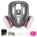 Full Face Respirator Mask with Filters 17 in1 6800 Reusable Respirator Paint Spray Dust Shield Cover Mask Ideal for Painting Spray Epoxy Resin Car Spraying Dust Polishing Welding Sanding