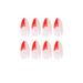 Red Stiletto Press-On Nails | Oval Short False Nails for Women & Girls | 24PCS Nail Art Set | International Shipping - Buy Online on GoSupps.com
