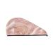 Hair Towel Wrap Hair Drying Towel with Button Towel Turban Head Towel to Dry Hair Quickly (Rose Gold Glitter Splatter)