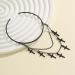 Cross Fringe Layered Open Cuff Armlet - Punk Girls Halloween Jewelry | Black Small Cross - Buy Online on GoSupps.com