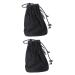 Beavorty 2 Pcs Blow Dryer for Curly Hair Burlap Bags Drawstring Hair Dryer Bag Travel Bag Pocket 13.2*10.3cmx2pcs Blackx2pcs