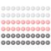Kisangel 105Pcs Silicone Teether Beads Round Colored Pacifier Clip Beads Organic Nursing Baby Chew Colorful Beads BPA- Free for DIY Crafts Teething Accessories Pink Grey White