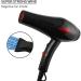 Pro Salon Grade Fast Drying Hair Dryer Ionic and Infrared Heat hairdryer 2000W Long Cord & Hang up Loop 2.8m 2 Heat Settings 3 Speed settingsConcentrator Nozzle Black Small Gift - Buy Online on GoSupps.com