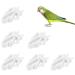 Bird Cage Food Holder 6PCS Plastic Bird Cage Feeder Clips Parrot Vegetable Fruit Clips Bird Cage Feeding Accessories for Budgie Parakeet Cockatoo Macaw Cockatiel Conure