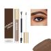 2PCS Eyebrow Cream Eyebrow Stamp Stencil Kit Natural waterproof make-up No colour loss No smudging (01#Chocolate brown)