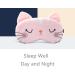 Fxaelian Cartoon Cat Sleep Mask - Funny Novelty Eye Cover for Travel, Women, Girls, Adults & Kids - Light Pink - Buy Online on GoSupps.com