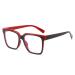 Tr90 Square Frame Blue Light Blocking Glasses for Women Men Anti UV Ray Computer Reading Glasses for Women Men Black-red 56 Millimeters