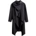 Kinrui Men's Lightweight Ruffle Shawl Collar Cardigan Cloak Overcoat - Black Large - Buy Online on GoSupps.com