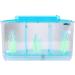 Aquarium Fish Tank Transparent Aquarium Fish Tank LED Acrylic Three Divisions Breeding Isolation Box for Small Fishes Mini Breeding Fish Tank (Blue) - Buy Online on GoSupps.com