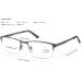 EYECEDAR 5-Pack Reading Glasses Men Blue Light Blocking Half Frame Rectangle Style Spring Hinges Readers 2.00 Metal Grey 2.0 x - Buy Online on GoSupps.com