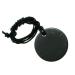 DOJA Barcelona | Shungite pendant | Shungite necklace round 32mm | Precious shungite water stones | Elite shungite stone healing stone.