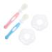 Partykindom 2 sentences toothbrush babyteeth kids toothbrush toothbrush tooth cleaning brush tools for dental care silicone cleaning brush tooth cleaning agent tooth cleaning device clean milk teeth child 1 piece (1 Pack) pink