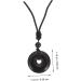 Oatipho Obsidian Necklace with Safety Buckle | Portable Crystal Pendant for Festivals | Unique 3x3x1cm Accessories - Buy Online on GoSupps.com