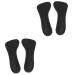 FRCOLOR 2 Pairs Seven Point Pad Comfortable Shoe Insoles Moleskin for Feet Insoles for Women Heels Anti Slip Shoes Insole Women Shoes High Heel Cushions Miss Pads Latex Cushion Non-Slip Blackx2pcs 20X8.5cmx2pcs