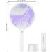 Summer Battery Power Electric Fly Swatter Electric Pest Repeller Bug Zapper Racket Wireless Long Handle Mosquito Killer for Room White - Buy Online on GoSupps.com