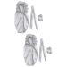 Lurrose 6 Pcs Three Piece Turban Cap Ladies Hat Silk Head Scarf Braid Bonnet Big Bonnets for Women Sleeping Hair Cover Hair Bonnet for Sleeping Sleep Cap Miss At Night Satin Silver Hood 69x29cmx2pcs Silverx2pcs