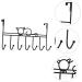 PRETYZOOM College Essentials 7 Door Hook s Woodsy Decor Hangers for Clothes Towel Hook Iron Hook Shelf Hanging Office 42X22CM Black - Buy Online on GoSupps.com