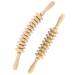 2 pieces Premium massage roller wood set - anti cellulite massage massage device massage roller scooter with handle thigh maderotherapy for loosening deep tissue suitable for neck legs backs