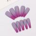 Beauty Artificial Full Cover Ballerina T-shaped Colorful Fake Nail Gradient False Nails Purple Matte - Buy Online on GoSupps.com