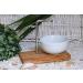 DOM Classic Shaving Brush Holder - Olive Wood & Porcelain Bowl (8.5 cm) | International Shipping Available - Buy Online on GoSupps.com