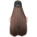 iLUU Hat Hair Extension Baseball Cap With Hair Straight Long Smoth Hairpiece With Baseball Hat Attached Adjustable Cap Synthetic Hair Extensions for Girls and Women (24 -Straight Dark Brown) dark brown straight-60cm - Buy Online on GoSupps.com