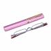 Mini Metal Reading Glasses Blue Light Blocking Compact Readers Lightweight Portable Readers with Pen Clip 1.75X Purple