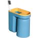 Ventdouce Wall-Mounted Toothbrush Holder - Self-Adhesive Bathroom Organizer with 2 Cups | Stamp-Free Travel-Friendly Blue Design - Buy Online on GoSupps.com