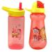 HOVUK 2Pcs Paw Patrol Marshall Printed Straw Sippers 340ml and 420ml Water Bottles BPA Free with Pop-up Straw for Unisex Kids 6+ Months 2x Marshall