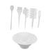 Ipetboom Set Hair Tint Brush Highlight Comb Hair Color Kit Hair Dye Brush Tool Hair Dye Coloring Kit Applicator Tint Hair Coloring Tools Mixing Tint Bowl T Tool Kits Hairdressing Tool White