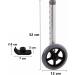 Walker Wheels and Ski Glides 1 Pair Rubber Universal Walker Caster Wheel with 8 Height Adjustable Replacement Rollator Accessories 4 PCS - Buy Online on GoSupps.com