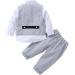 AmzBarley Baby Boys Gentleman Suit | Grey Tuxedo Rompers for Kids | Birthday Party Outfit | 3-4 Years - Buy Online on GoSupps.com