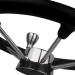 Pebbly Beach 13.5 Black Foam Grip Stainless Steel Marine Steering Wheel | 5 Spokes & Knob - Buy Online on GoSupps.com