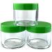 Beauticom 12 Pack 1 oz Acrylic Round Clear Jars with Flat Top Lids for Creams Lotions Makeup & More - Green - Buy Online on GoSupps.com