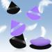 Auauy 6 PCS Triangle Makeup Powder Puffs - Washable & Reusable Blend Tool for Loose Powder & Foundation - Black & Violet Sponges - Buy Online on GoSupps.com