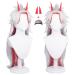 Lwiuentx Genshin Impact cosplay arataki itto long silver mixed red wig art hair for halloween party + free wig cap