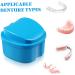 Minkissy Pink Plastic Tooth Box Set - 2 Ventilated Retainer Cases for Prosthesis - International Shipping Available - Buy Online on GoSupps.com