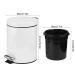 Trash Can 5L Large Capacity Personalized Stylish with Stainless Steel Step for Office Bathroom Kitchen Hotel Garbage Container - Buy Online on GoSupps.com
