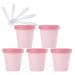 Tianzd 5 pieces 200 ml pink empty cans with lid cream box plastic screw box truck 200 g empty cosmetic container mask shell hip for mask mud bath salt cream ointment 5 pieces spatula 200ml pink