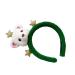 amangul Cute Stuffed Bear Shape Hairband Women Spa Wash Face Makeup Skincare Headband for Photography Halloween Hairband(Green)