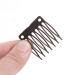 50pcs Hair Comb Slides - Dark Brown Plastic Wig Clips for Wig Cap & 7 Teeth Hair Combs | International Shipping Available - Buy Online on GoSupps.com