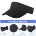 Aomig Visor Cap for Men & Women - Breathable Summer Cap with Sun Protection for Golf Baseball & Tennis (Black) - Buy Online on GoSupps.com