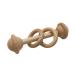 Arakierst 1pcs Beech Wood Ring Rattle Teether Chew Wooden Beads Rattling Teething Gym Montessori Toys Educational Grasp Rattle Rattle 1pcs