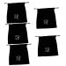 Healeved 5 Pcs Hair Dryer Storage Bag Travel Jewelry Bag Storage Organizer for Hair Dryer Bags Black Flannel