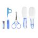 TOPINCN Baby Grooming Kit  AntiScratch Colorful 6Pcs Baby Nail Kit  for New Parents Gifts Keeping Baby Care(Blue)