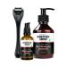 Brooklyn Soap Company Activator Beard Bundle 3piece set with beard roller beard shampoo and beard serum promotes beard growth and beard growth beard growth set for men