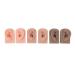 3 pairs of silicone ear model 3 colors soft simulation of the human ear waterproof practical false ear for piercing practice seams teaching instructions jewelry display