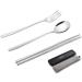 Stainless Steel Portable Tableware Fork Spoon Chopsticks Silver - Buy Online on GoSupps.com