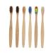 Soft Bristle Toothbrush 6pcs Toothbrush Material Toothbrush Brown Bristle Toothbrush Natural Toothbrush Landfill-Safe Toothbrush Toothbrushes Travel Disposable Wooden Bristles 1 Count (Pack of 1) As Shown