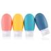 Silicone Travel Bottles 4 Pack 60ml Leak Proof Squeeze Refillable Portable Empty Travel Size Bottles Accessories Containers for Toiletries Shampoo Conditioner Lotion BPA Free and TSA Approved 60ml Yellow