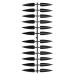 SH-RuiDu 240pcs Foldable Flat Back Pointed Nails Manicure Color Display Practice Tool Black